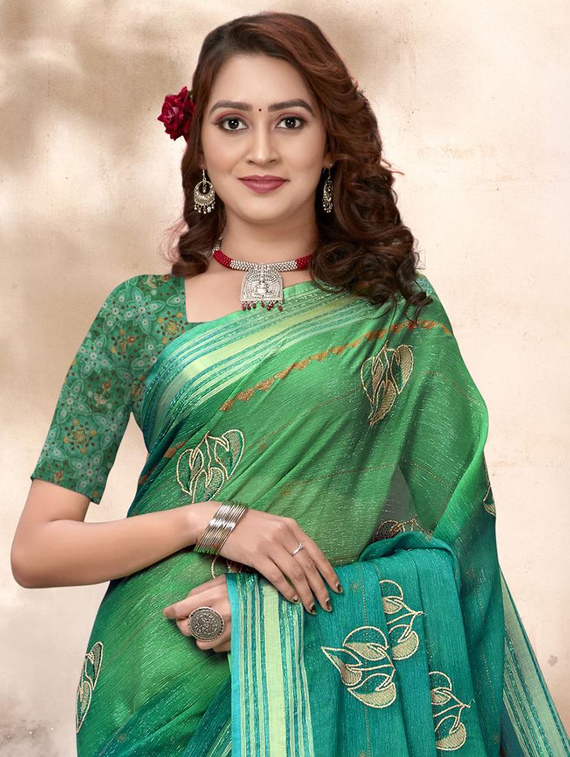 multi colored printed  saree with blouse - 20282861 -  Standard Image - 1
