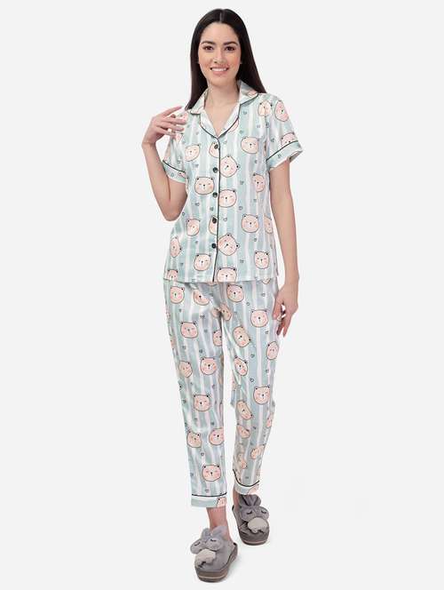 quirky print pyjama nightwear set - 20283941 - Standard Image - 0