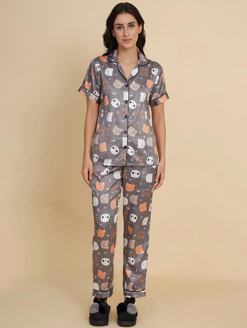 quirky print pyjama nightwear set - 20283943 - Zoom Image - 0