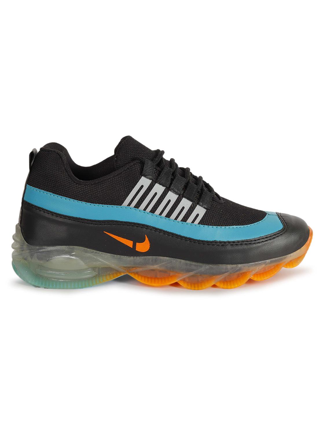 men black color block lace-up running sport shoe - 20283988 -  Standard Image - 1
