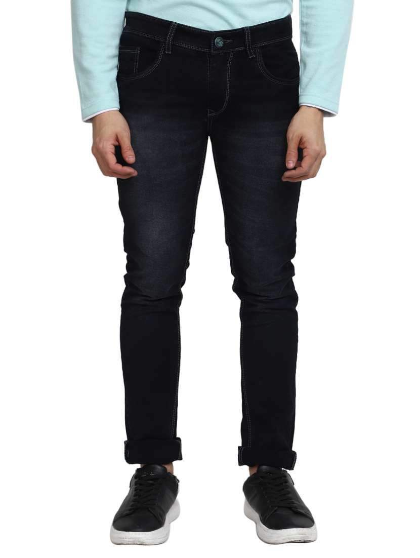 mens slim fit plain jeans