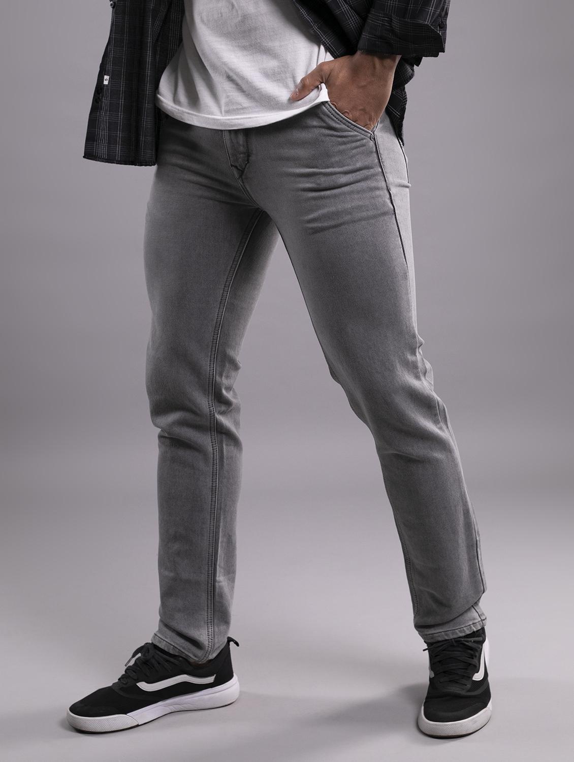 mens slim fit plain jeans - 20284063 - Standard Image - 1