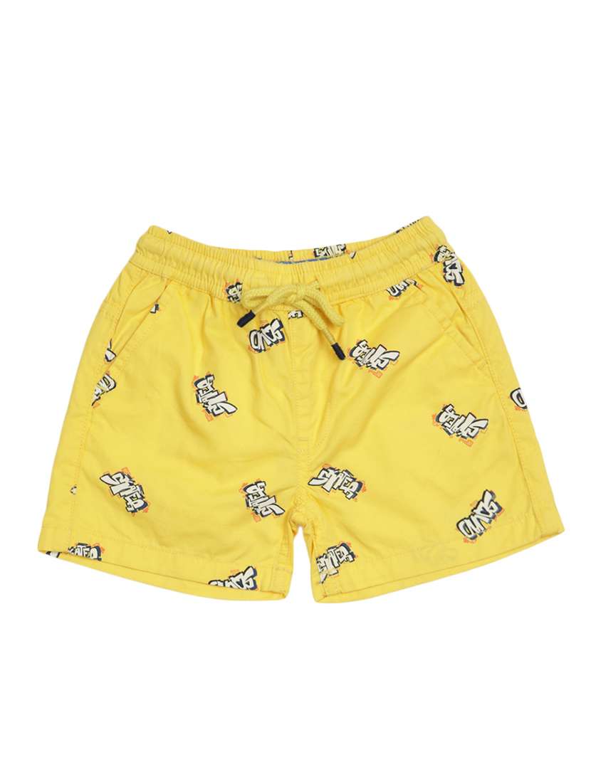 yellow cotton shorts & three fourth