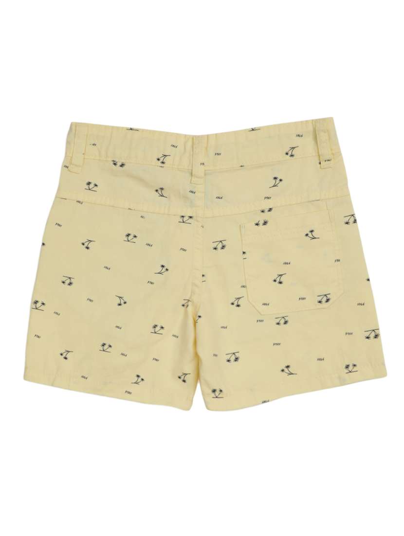 yellow cotton shorts & three fourth - 20284222 -  Standard Image - 1