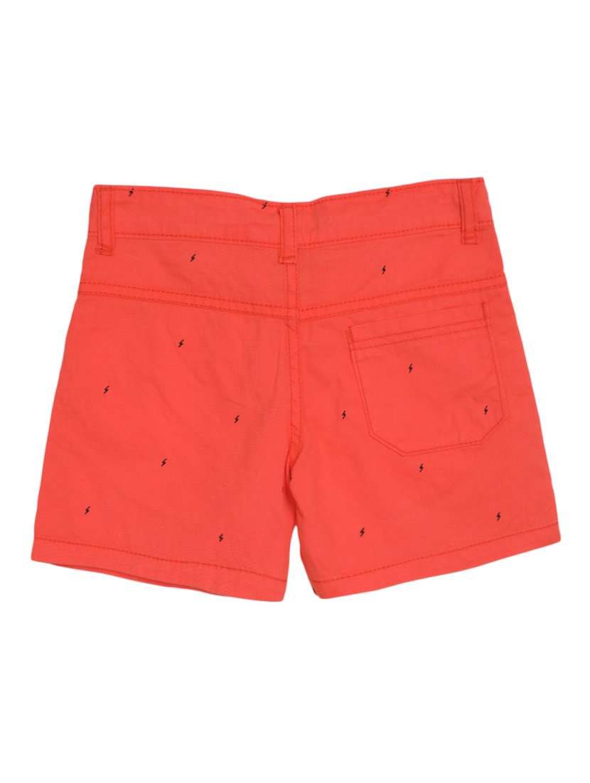 red cotton shorts & three fourth - 20284223 -  Standard Image - 1