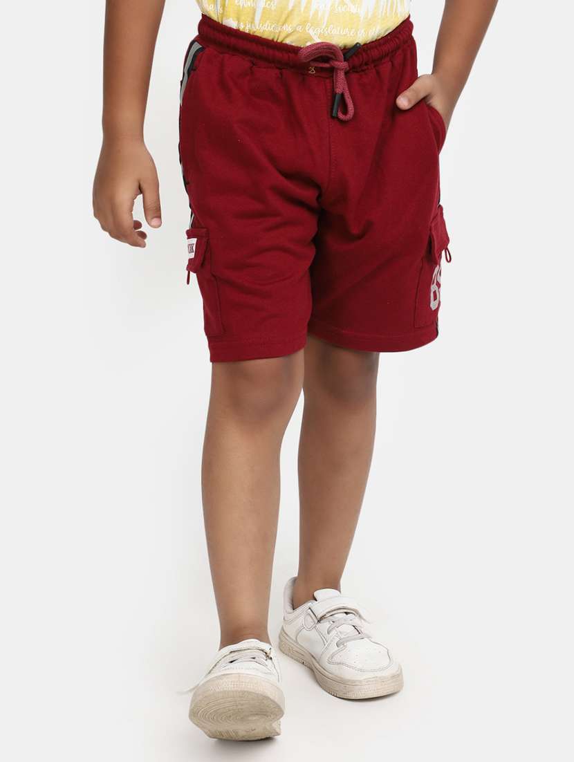 boys mid rise cotton shorts 