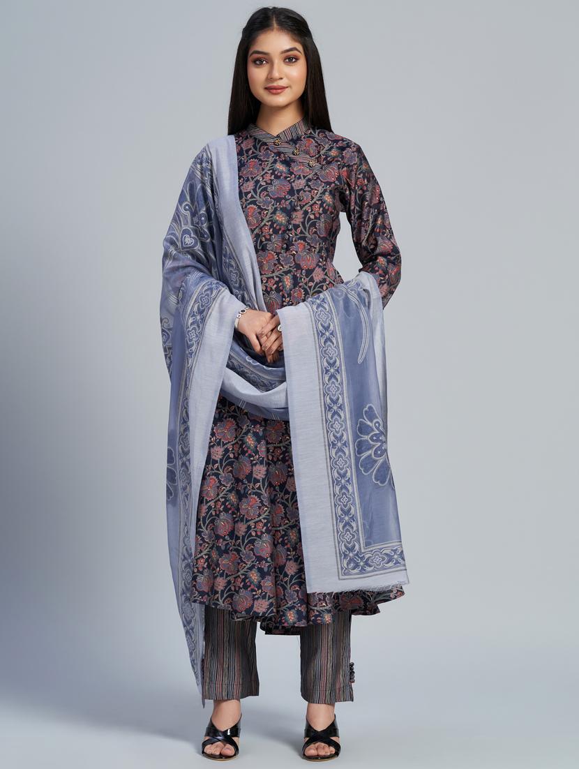 floral printed kurta pant set with dupatta - 20284298 - Standard Image - 1