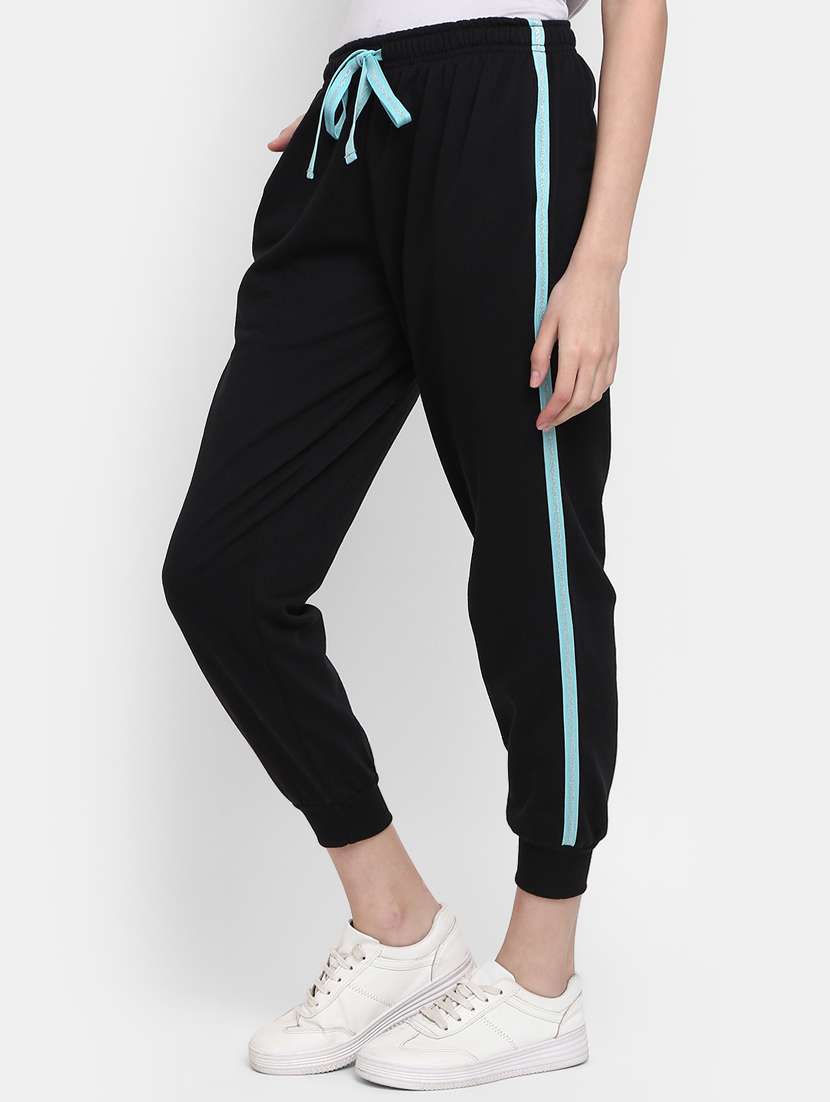 women solid mid rise track pants - 20284377 -  Standard Image - 1