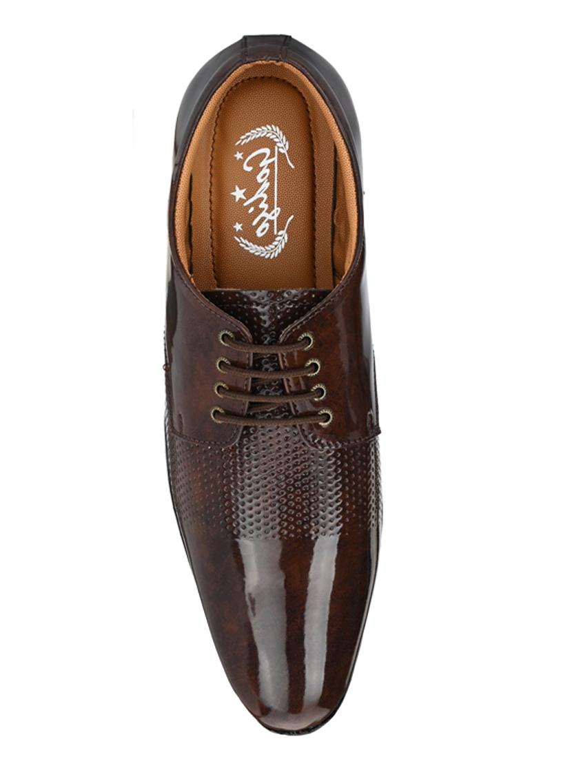 brown lace-up oxfords shoes - 20284471 - Standard Image - 4