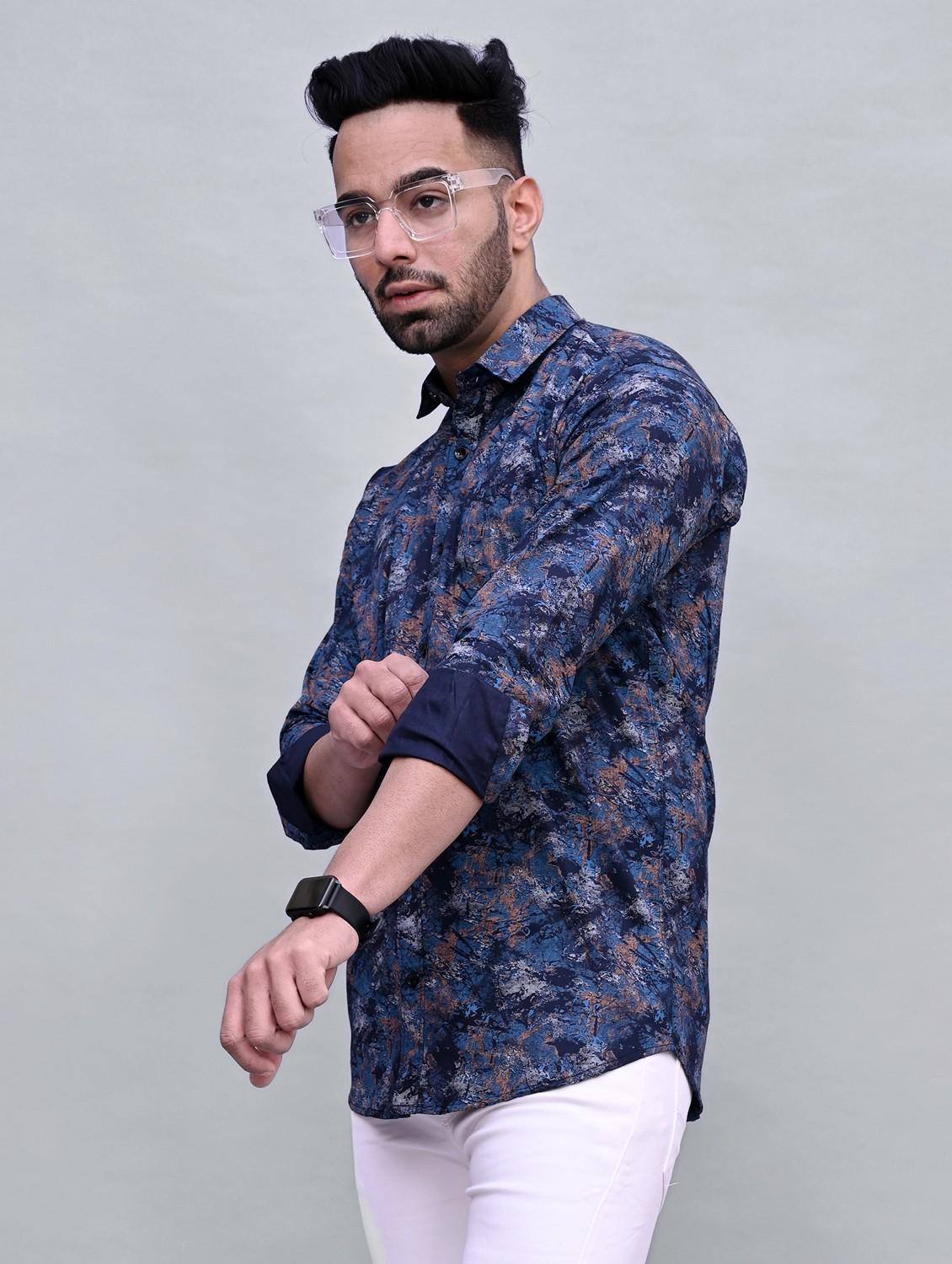 mens printed casual shirt - 20287720 -  Standard Image - 1