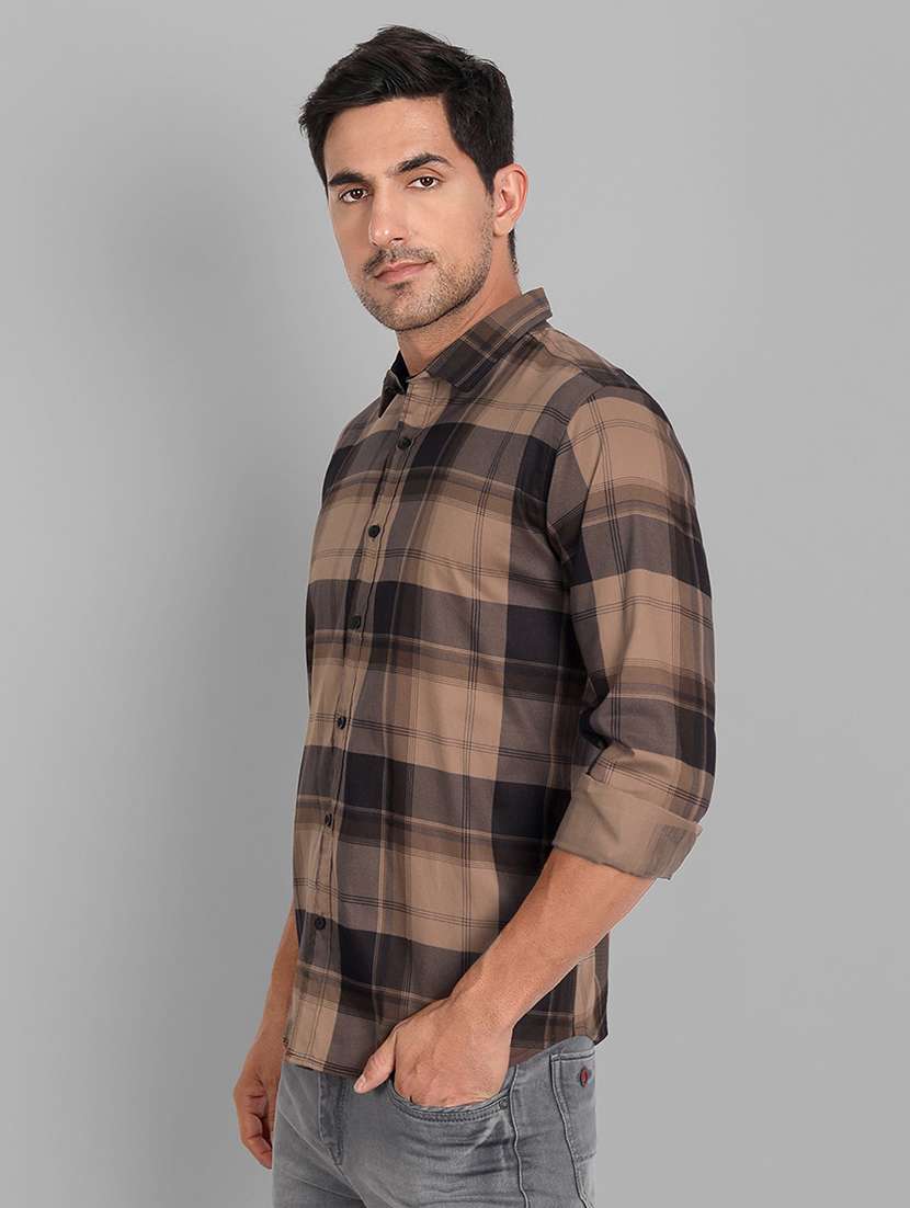 mens checks casual shirt - 20287724 -  Standard Image - 1