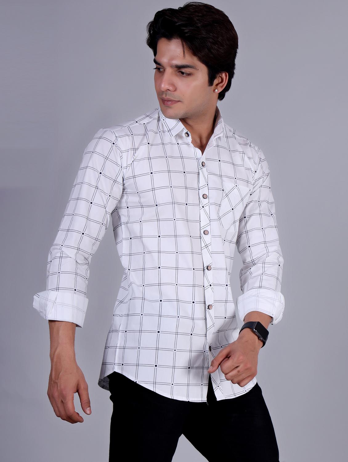 mens checks casual shirt - 20287738 -  Standard Image - 1