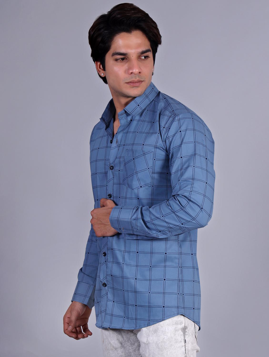 mens checks casual shirt - 20287740 -  Standard Image - 1