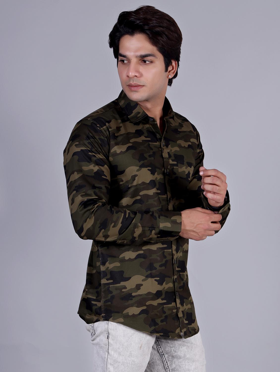 mens camouflage casual shirt - 20287750 -  Standard Image - 1