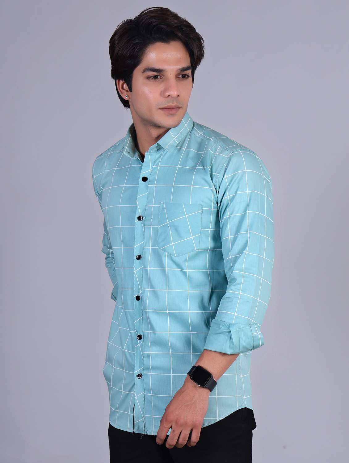 mens checks casual shirt - 20287753 -  Standard Image - 1