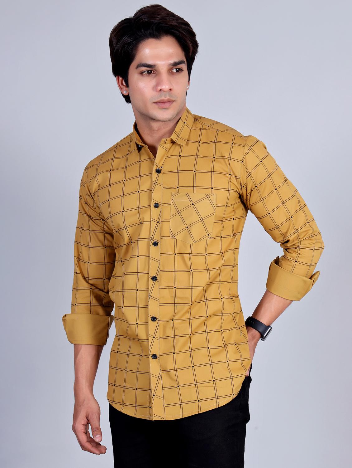 mens checks casual shirt - 20287759 -  Standard Image - 1