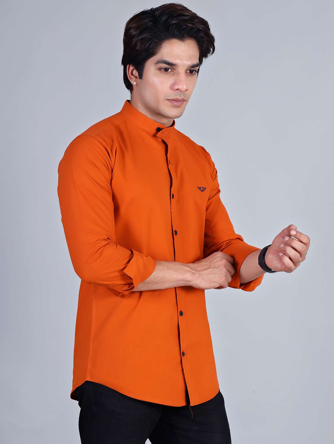 mens solid casual shirt - 20287762 -  Standard Image - 1