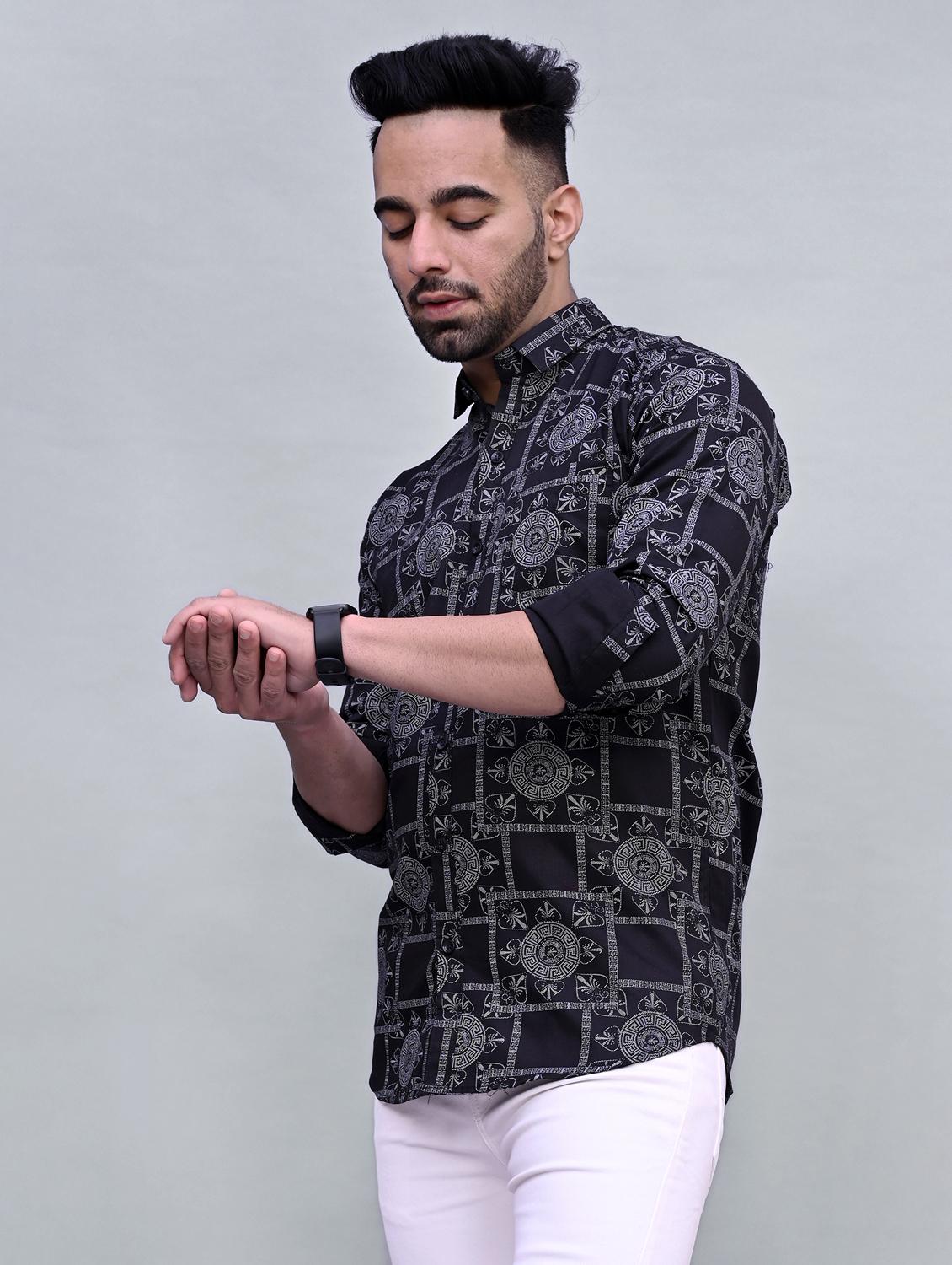 mens graphic casual shirt - 20287772 -  Standard Image - 1
