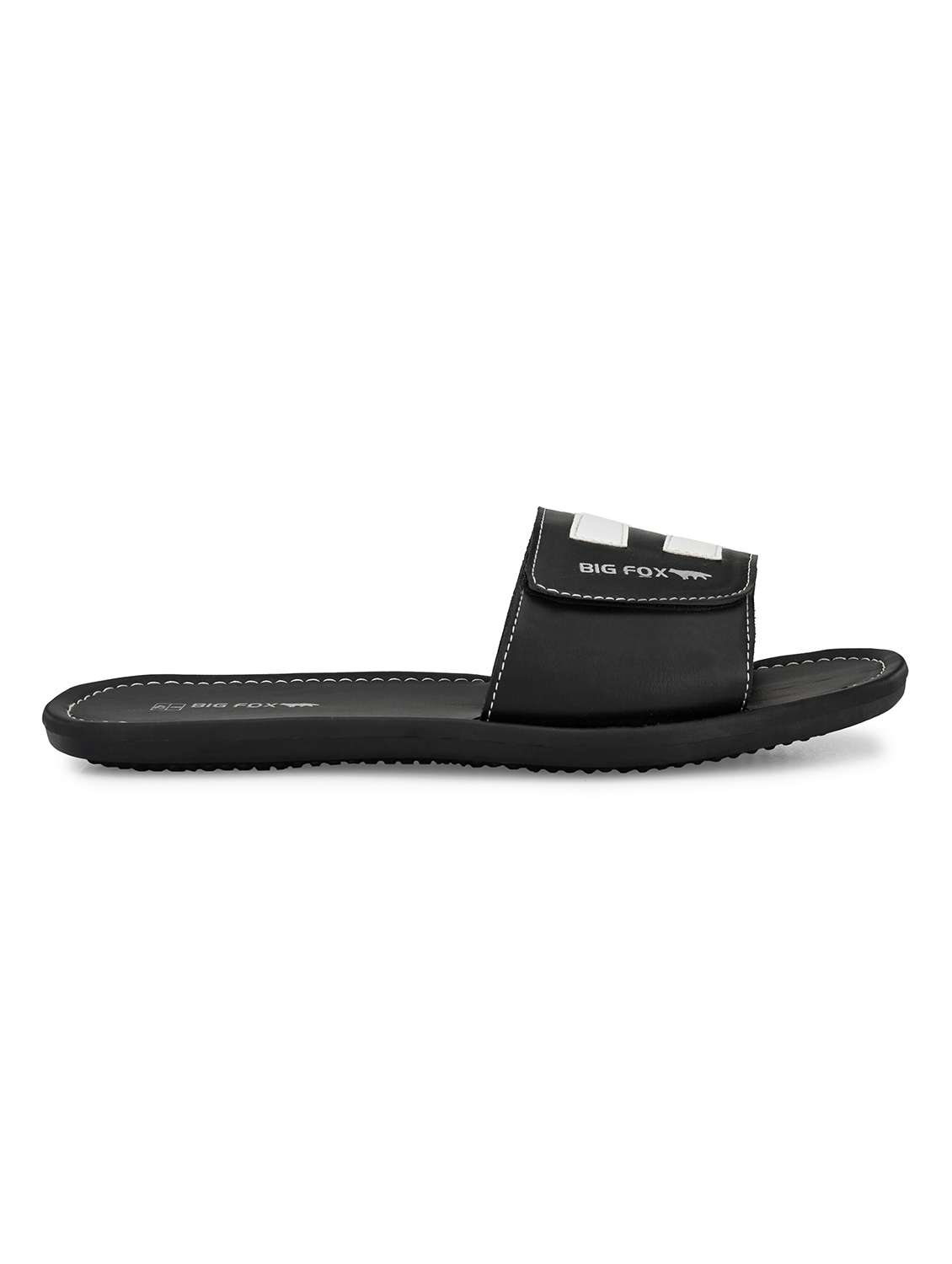 black synthetic slip on flip flops - 20287798 - Standard Image - 1
