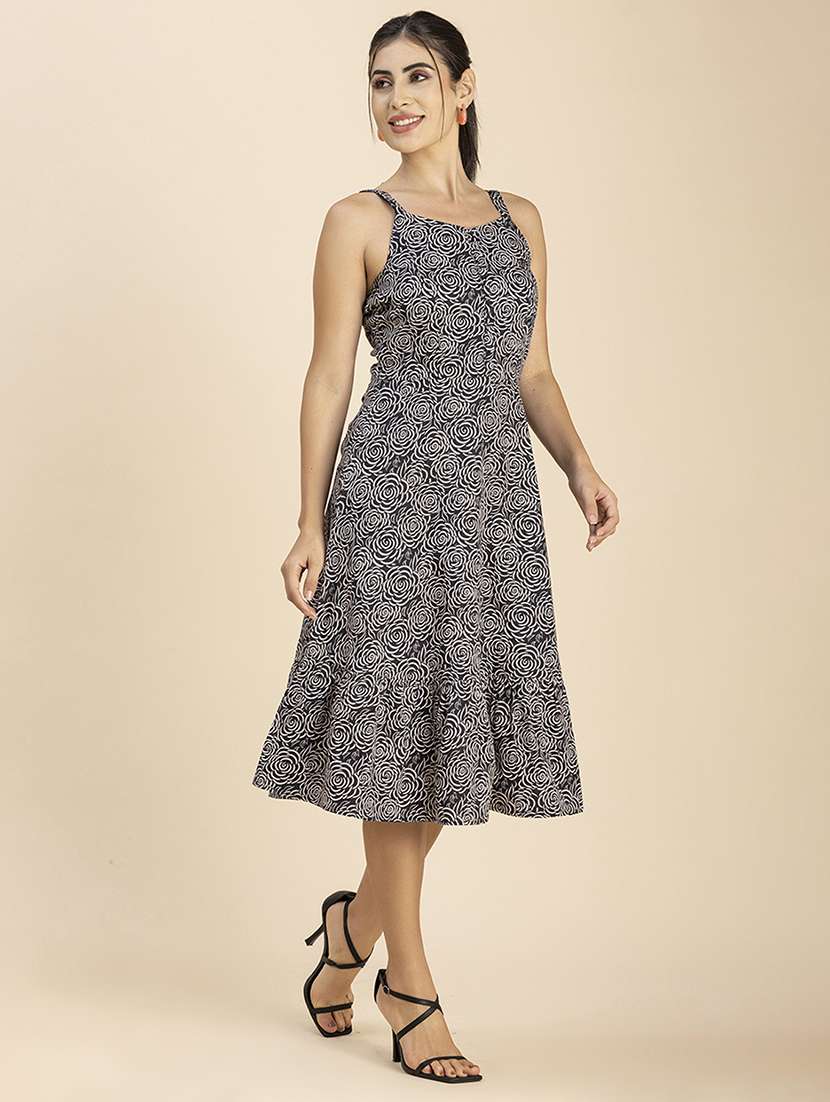 women's fit & flare floral dress - 20288016 -  Standard Image - 1