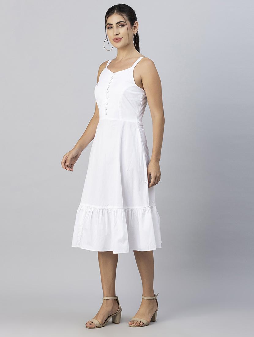 women's tiered dress solid dress - 20288018 -  Standard Image - 1