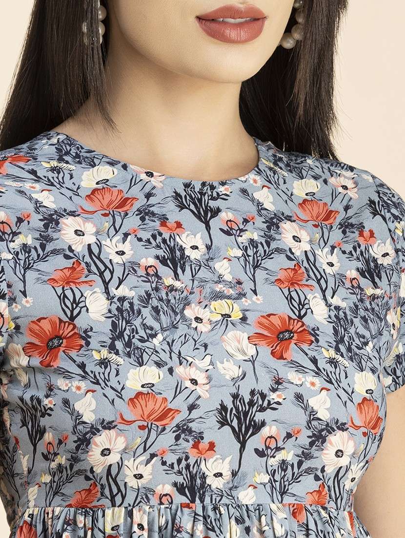 women's peplum crew neck top - 20288099 -  Standard Image - 4