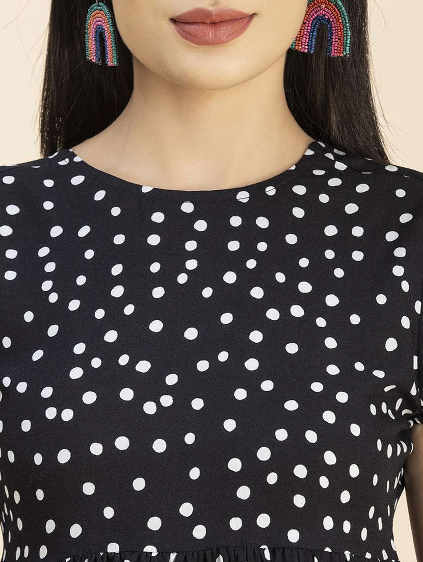 women's peplum crew neck top - 20288102 -  Standard Image - 4