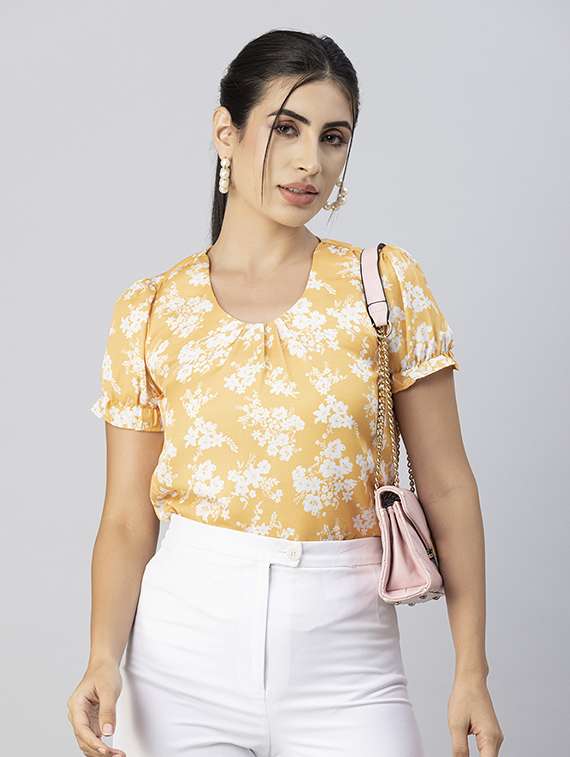 women's straight round neck top - 20288108 -  Standard Image - 1