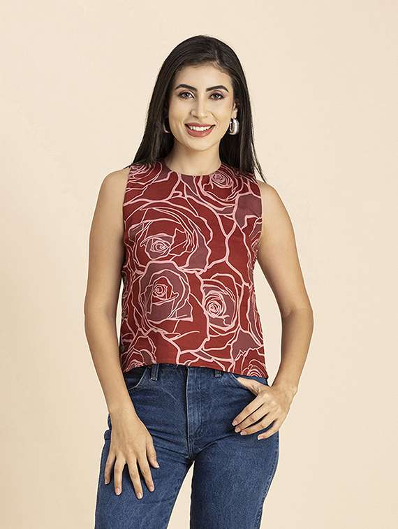 women's high-low round neck top