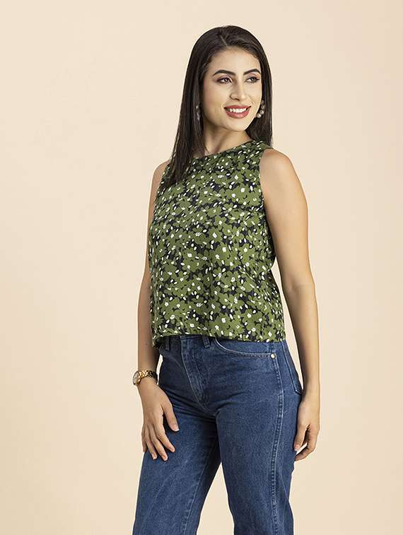 women's straight round neck top - 20288128 -  Standard Image - 1