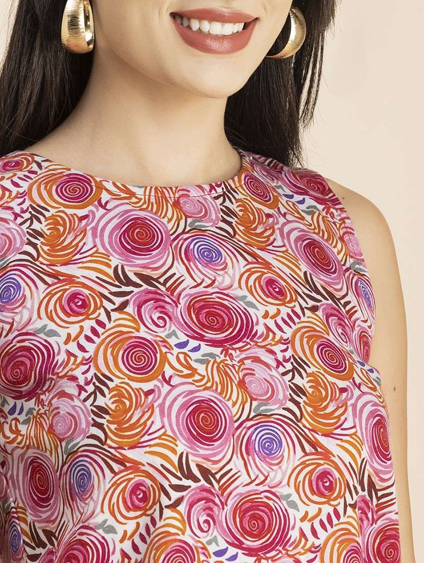 women's straight round neck top - 20288131 -  Standard Image - 4