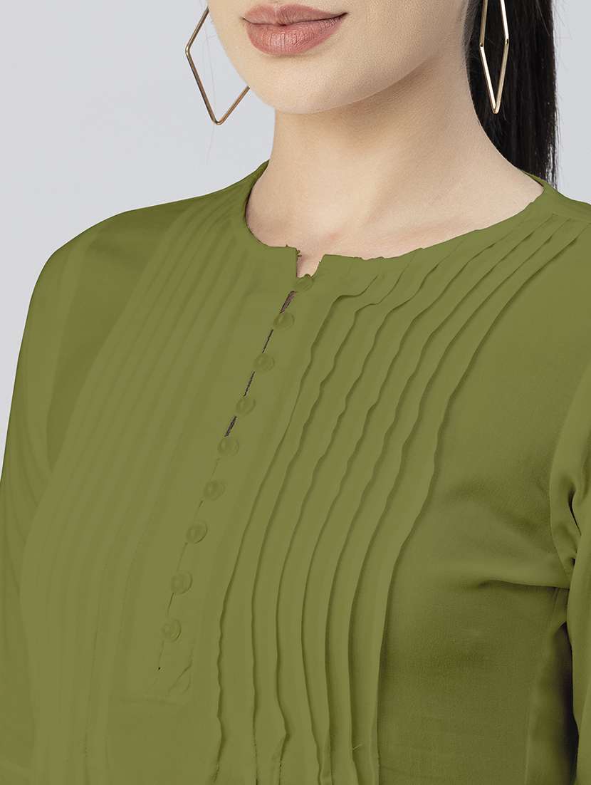 women's a line round neck top - 20288147 - Standard Image - 4