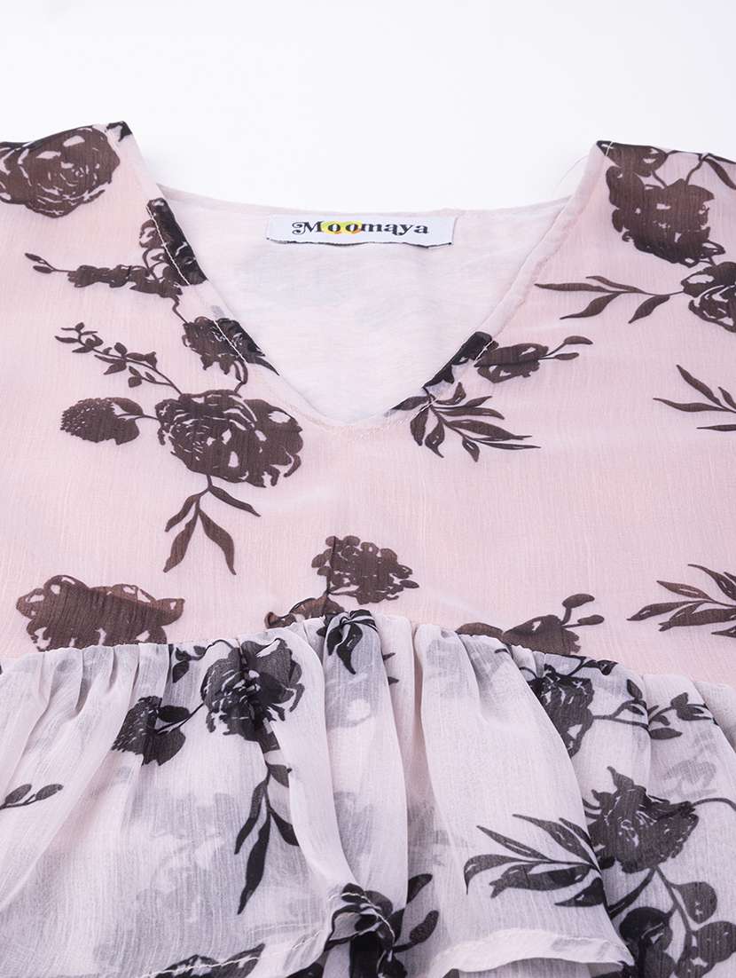 women's layered v neck top - 20288149 - Standard Image - 4