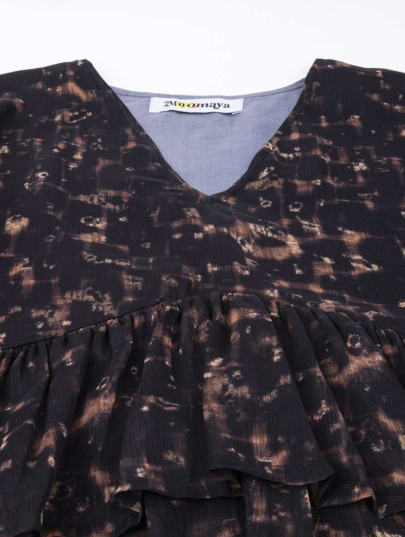 women's a line v neck top - 20288152 - Standard Image - 4