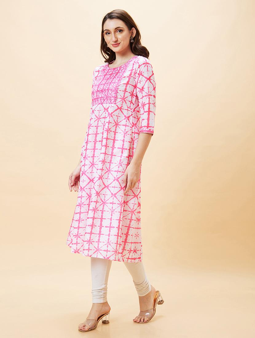 women white polyester a-line kurta - 20288172 -  Standard Image - 1