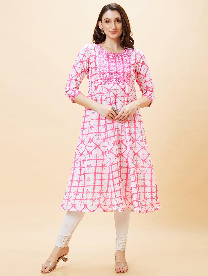 women white polyester a-line kurta - 20288172 - Standard Image - 4