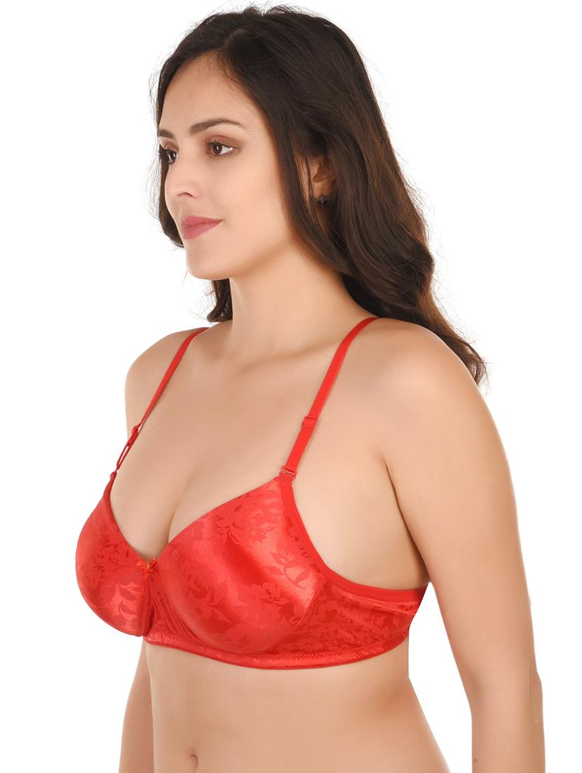 red nylon regular bra - 20288505 - Standard Image - 1