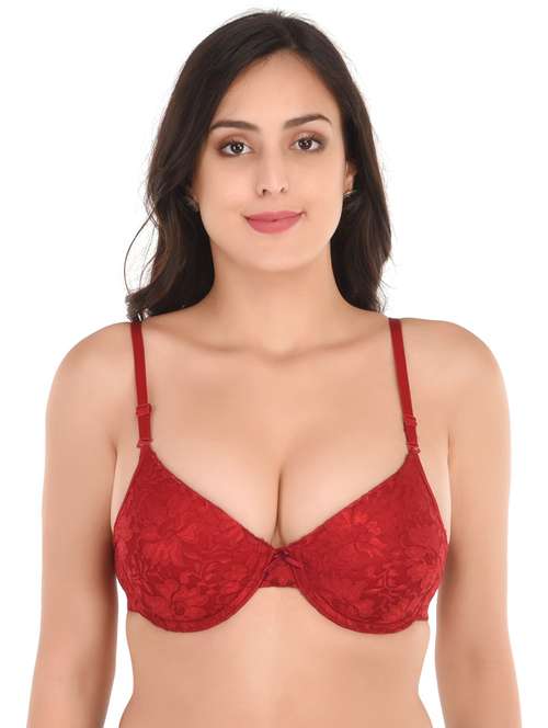 red net push up bra - 20288628 -  Standard Image - 0