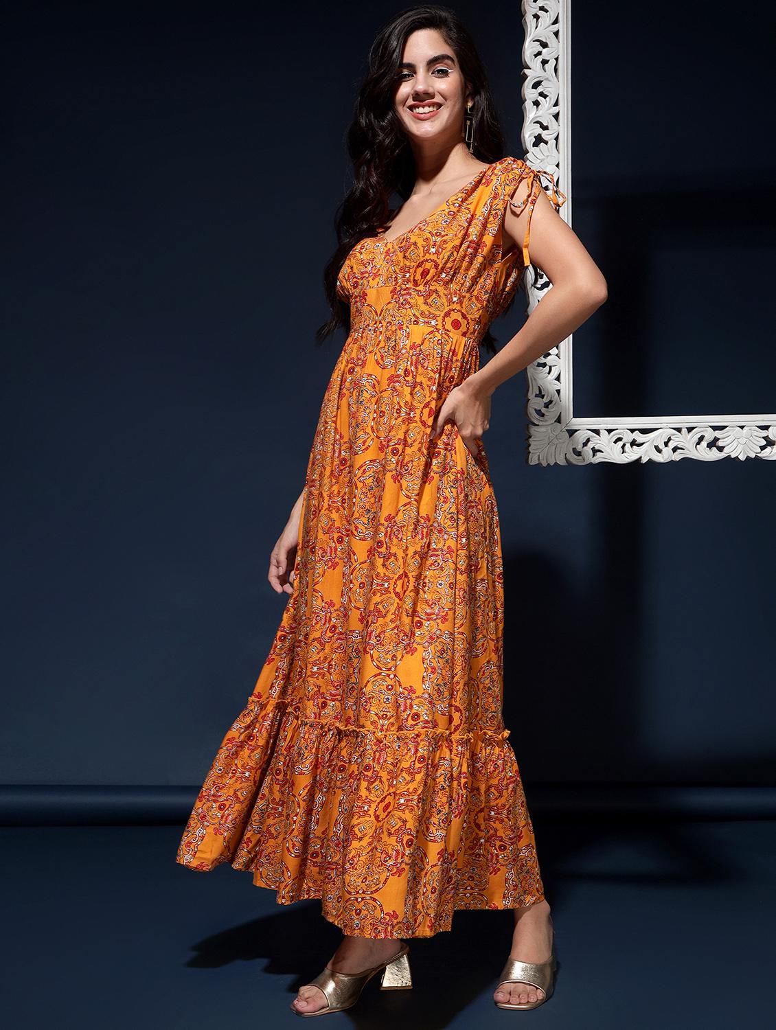 women's tiered dress color block dress - 20289733 - Standard Image - 1