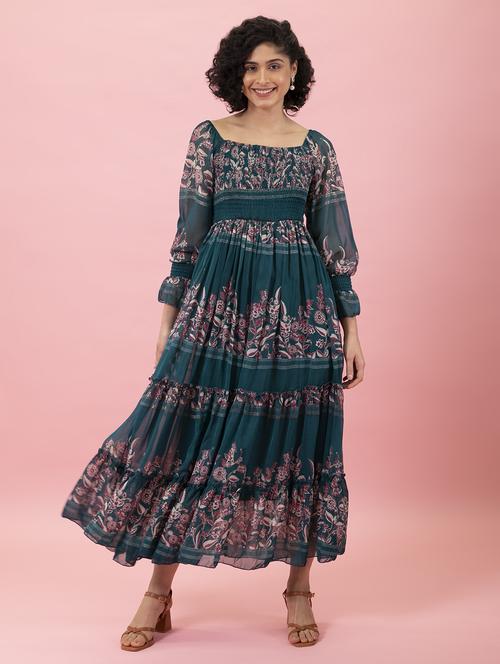 women's tiered dress floral dress - 20289735 - Standard Image - 0