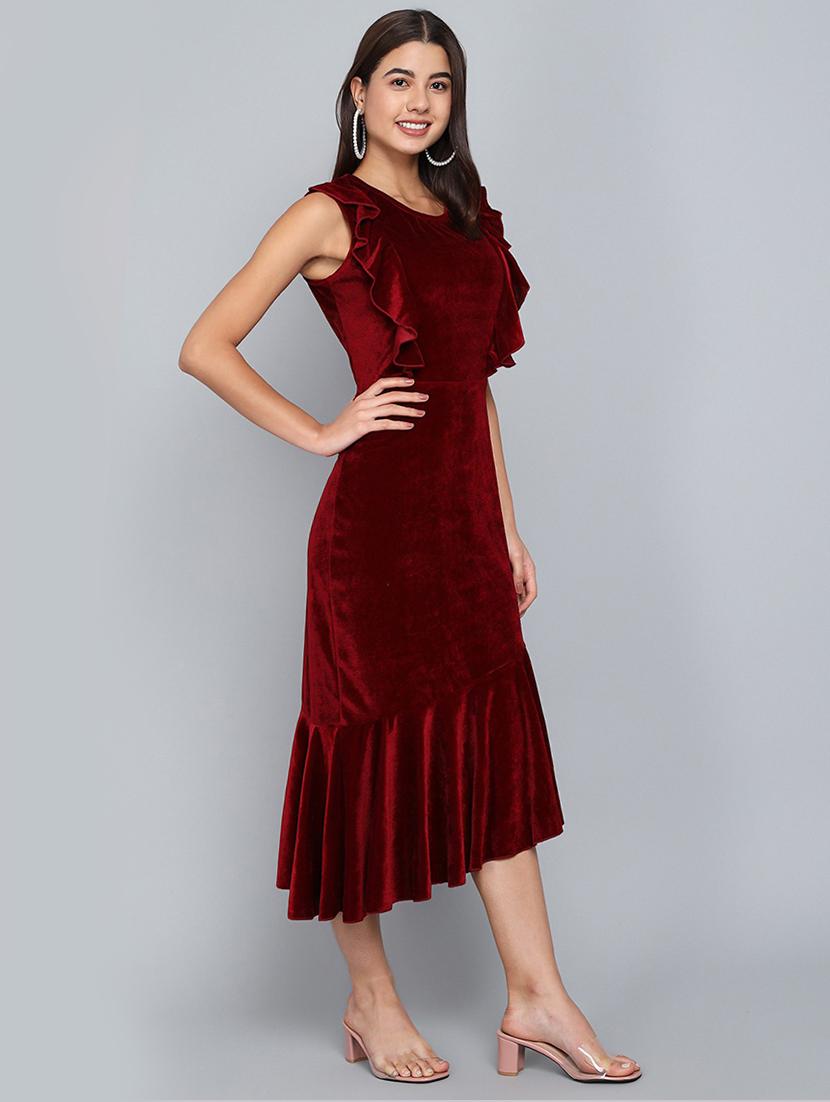 women's tiered dress solid dress - 20290084 -  Standard Image - 1