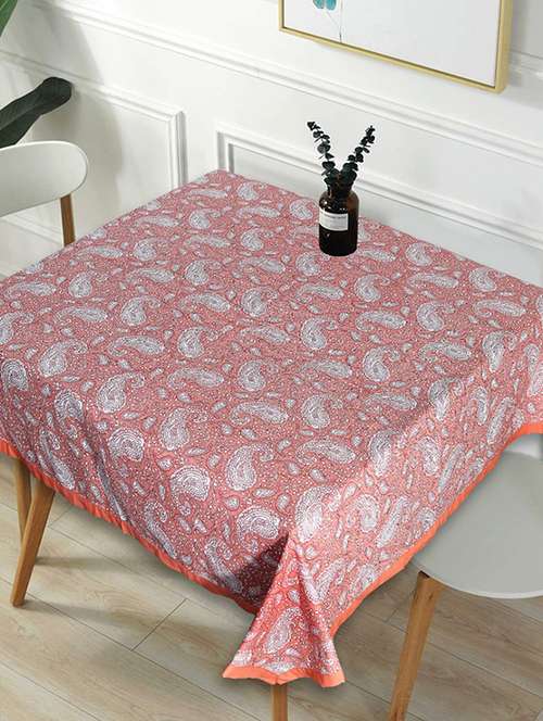 indhome life cotton square pack of 1  dining table cloth cover  4 seater, 60 x 60 inches - 20290175 -  Standard Image - 0