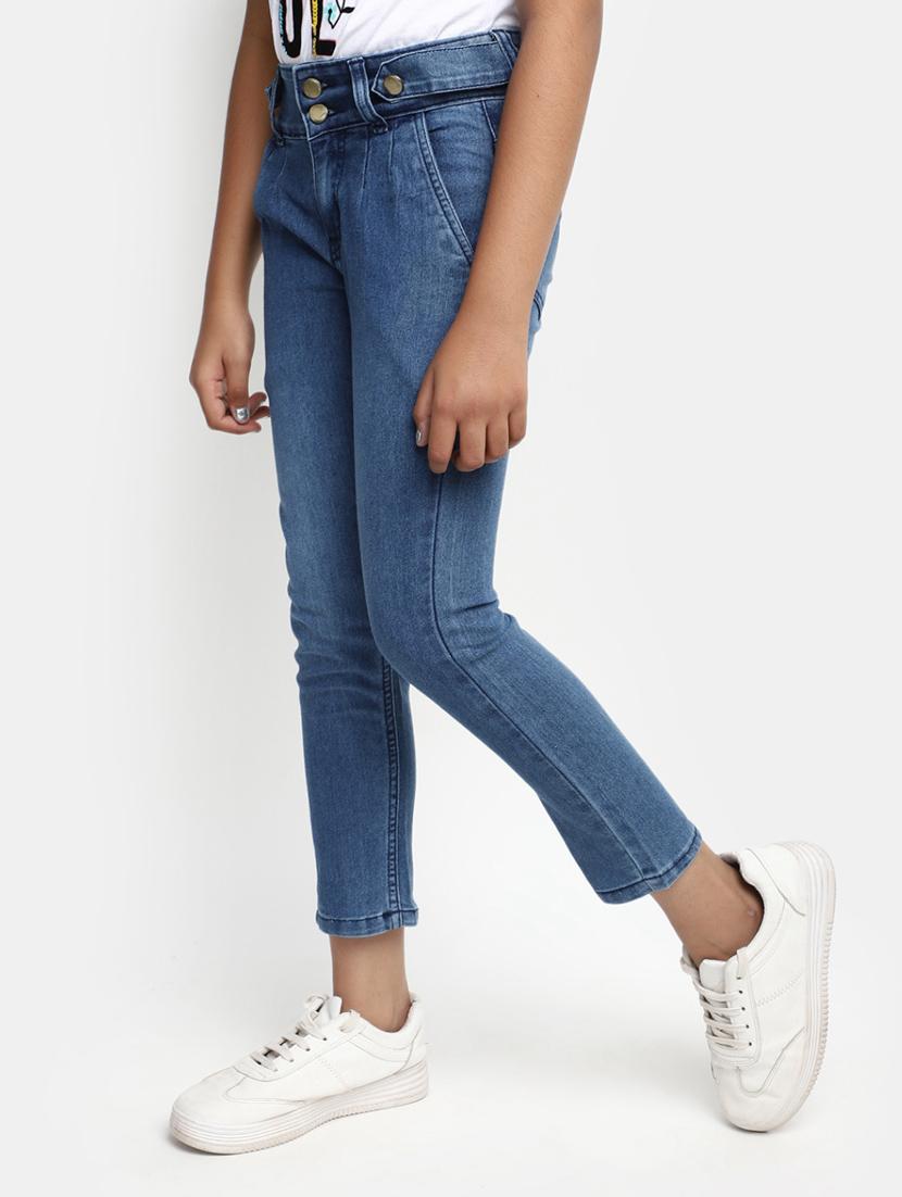 girls solid slim fit jeans  - 20290561 -  Standard Image - 1