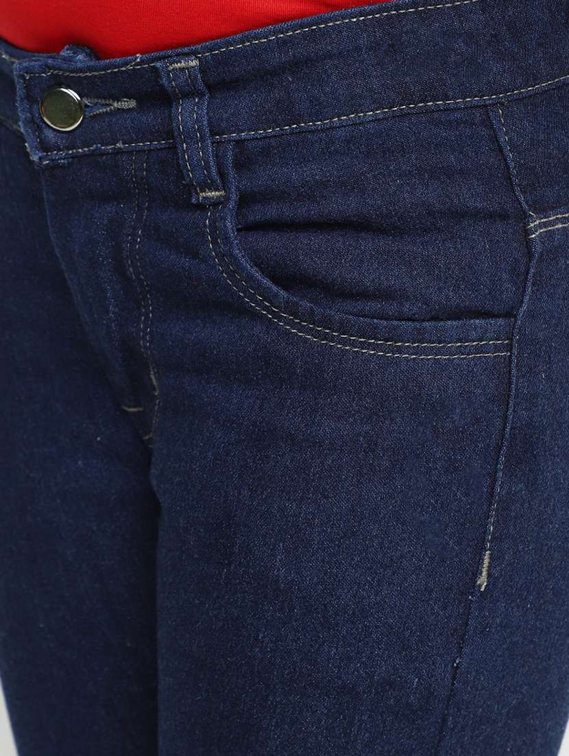 girls solid skinny fit jeans - 20290568 -  Standard Image - 4