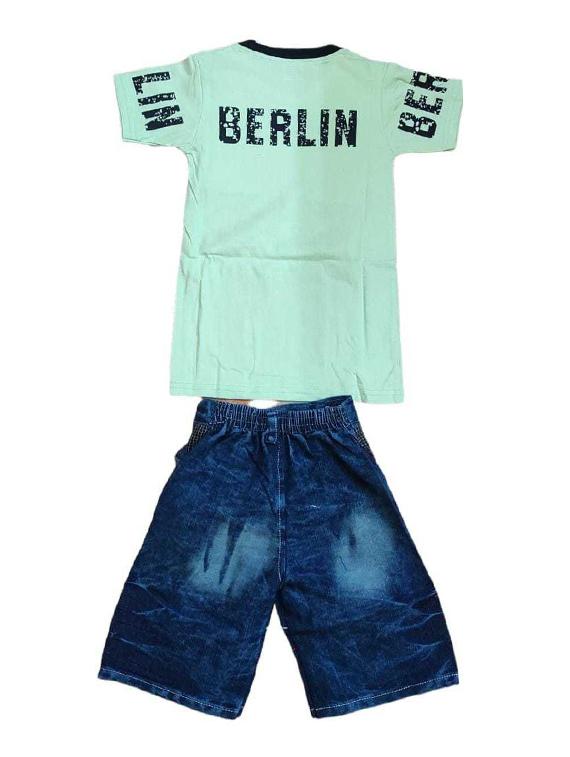boys multi color cotton blend twin sets  - 20290957 -  Standard Image - 1