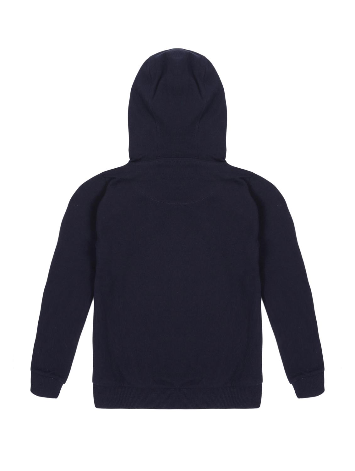 chest print hood neck sweatshirt - 20291841 - Standard Image - 1