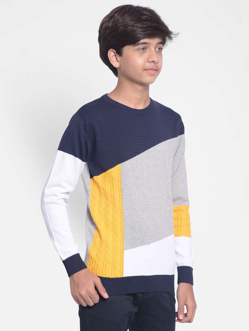 boys multi color 100% cotton sweater - 20292452 -  Standard Image - 1