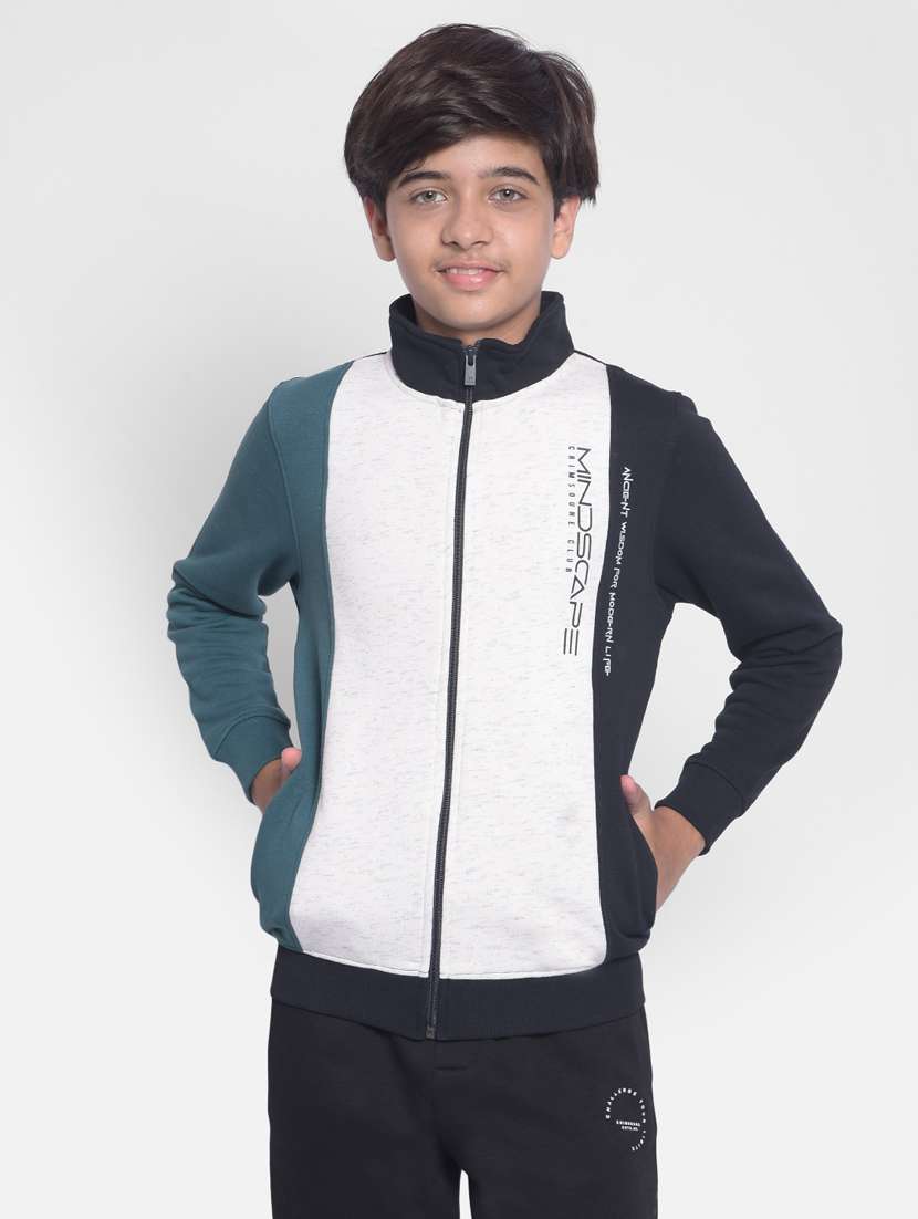 boys color block sweatshirt