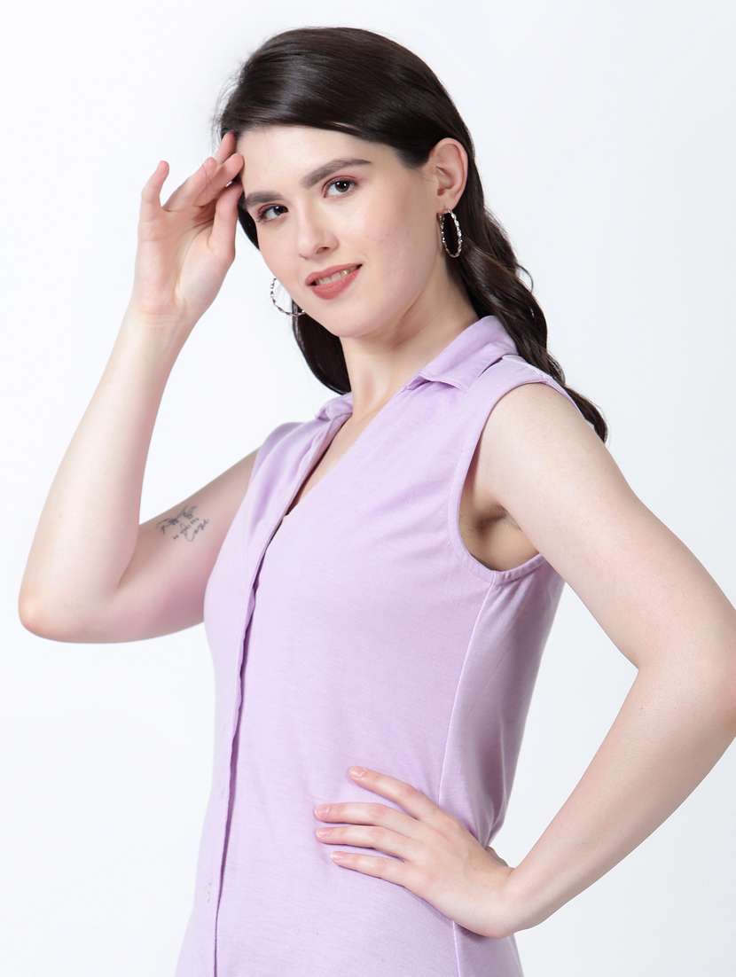 women's shirt solid dress - 20292577 -  Standard Image - 4