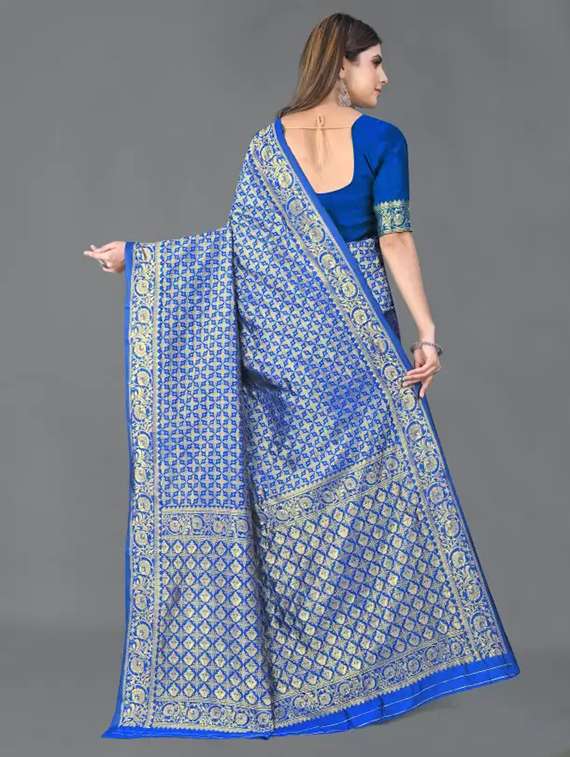 women's banarasi saree with blouse - 20293496 -  Standard Image - 1